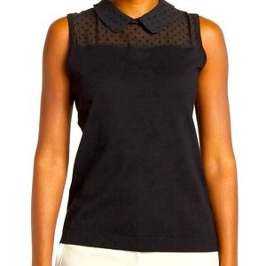 Adrianna Papell Swiss Dot Top NWT